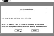 Mind Prober for Macintosh - One of several pages of the report.