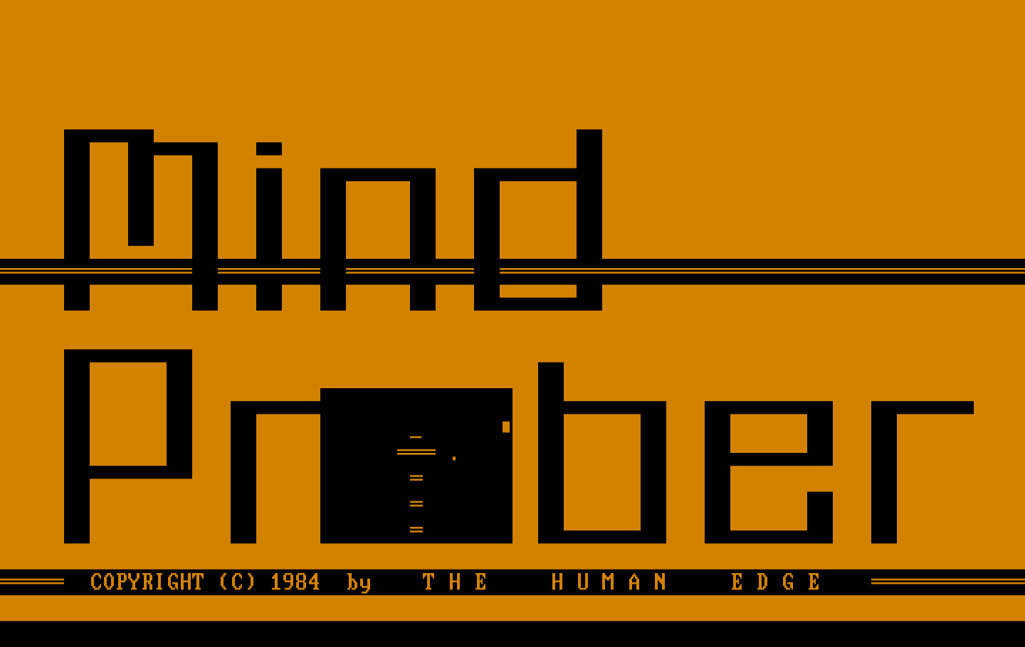 Mind Prober IBM PC/Compatibles Screenshot: Title screen.
