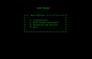 Mind Prober for IBM PC/Compatibles - The main menu.