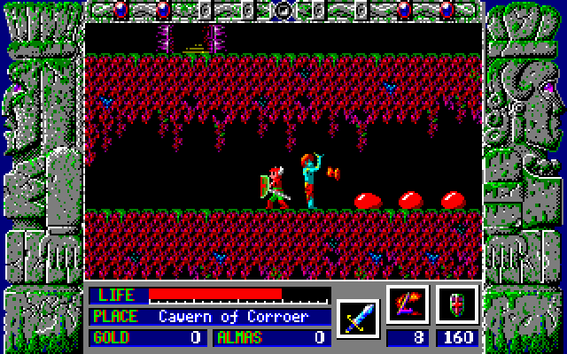 Zeliard IBM PC/Compatibles Screenshot: Run away!