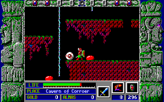 Zeliard IBM PC/Compatibles Screenshot: Surrounded!
