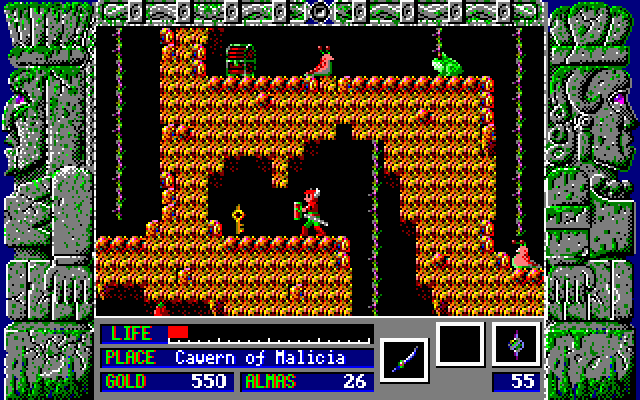 Zeliard IBM PC/Compatibles Screenshot: I found a key...