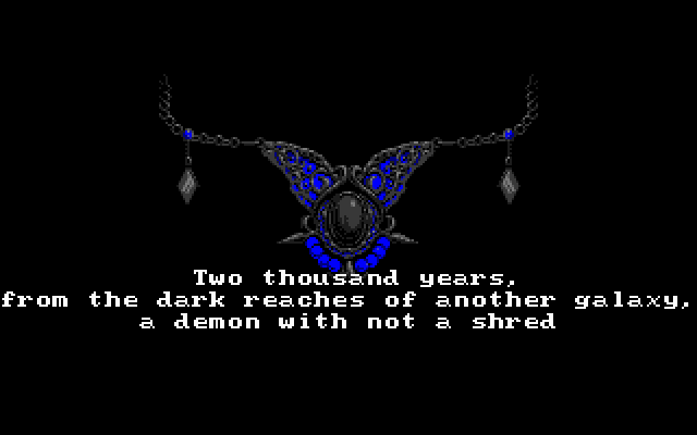 Zeliard IBM PC/Compatibles Screenshot: The story begins..