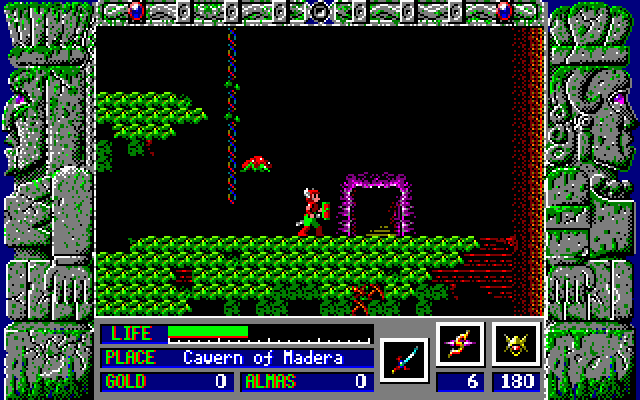 Zeliard IBM PC/Compatibles Screenshot: A door! Where does it go?