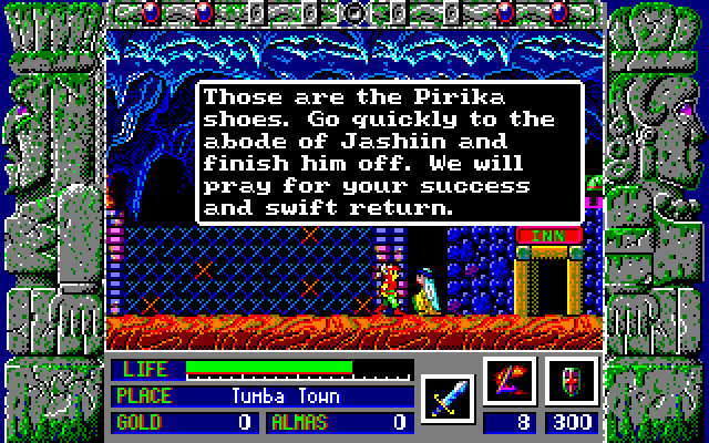 Zeliard IBM PC/Compatibles Screenshot: Some advice...