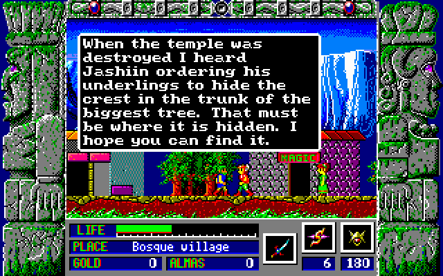 Zeliard IBM PC/Compatibles Screenshot: Some more of the story...