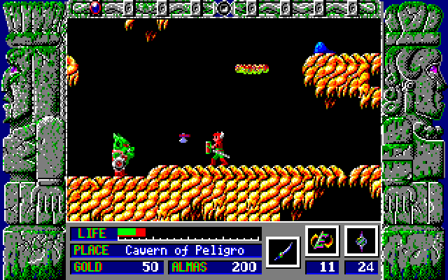 Zeliard IBM PC/Compatibles Screenshot: Careful, don't get by attacks!