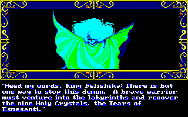 Zeliard IBM PC/Compatibles Screenshot: You are the hero of the game...
