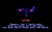 Zeliard for IBM PC/Compatibles - Your opponent awakes...