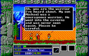 Zeliard for IBM PC/Compatibles - You can talk to people in the town.