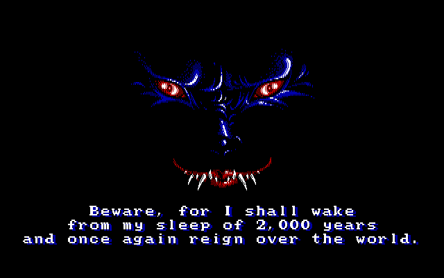 Zeliard IBM PC/Compatibles Screenshot: The enemy awakes...