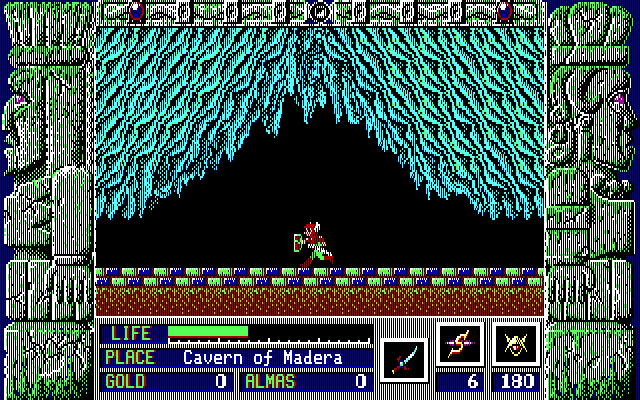 Zeliard IBM PC/Compatibles Screenshot: Running through a door...
