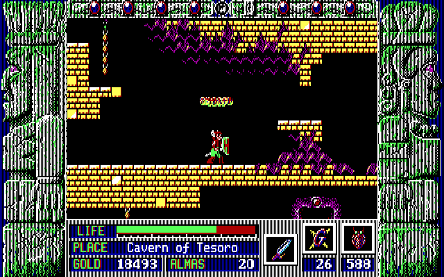 Zeliard IBM PC/Compatibles Screenshot: A dead end?