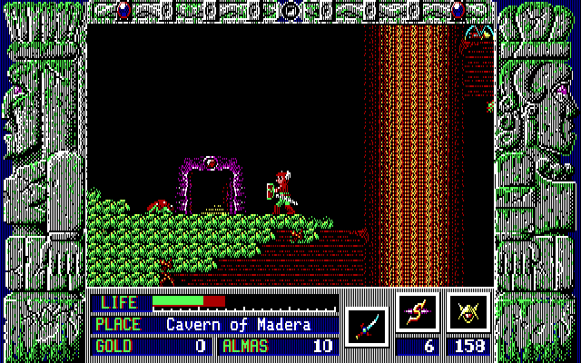 Zeliard IBM PC/Compatibles Screenshot: A dead end; where does this door go?