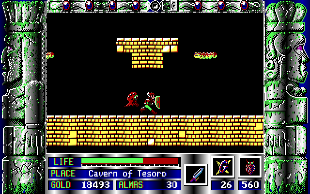 Zeliard IBM PC/Compatibles Screenshot: Run away!