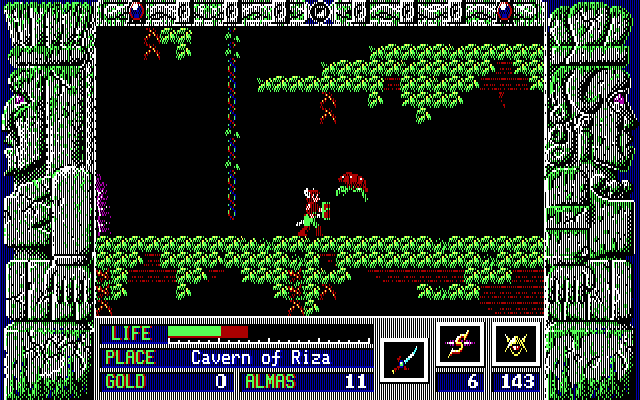 Zeliard IBM PC/Compatibles Screenshot: Under attack!