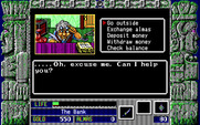 Zeliard for IBM PC/Compatibles - Visiting a bank.