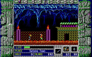 Zeliard for IBM PC/Compatibles - Visiting one of the underground towns.