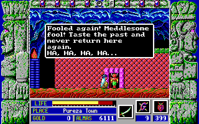 Zeliard IBM PC/Compatibles Screenshot: I've been tricked!