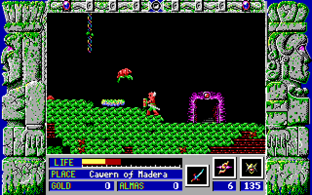 Zeliard IBM PC/Compatibles Screenshot: An enemy attacks!