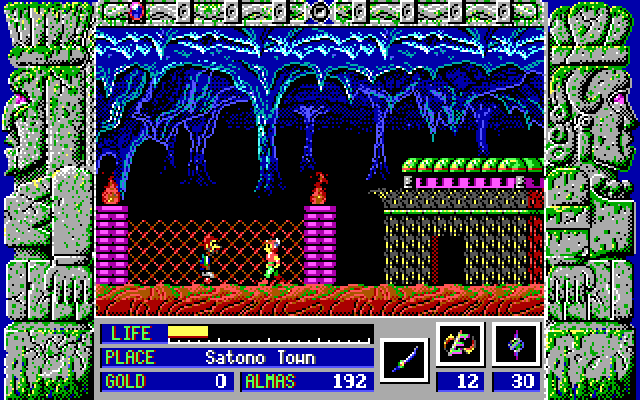 Zeliard IBM PC/Compatibles Screenshot: One of the underground days.