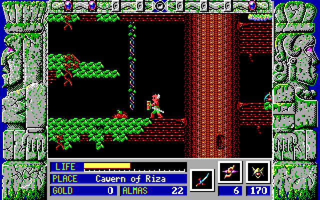 Zeliard IBM PC/Compatibles Screenshot: A dead end!