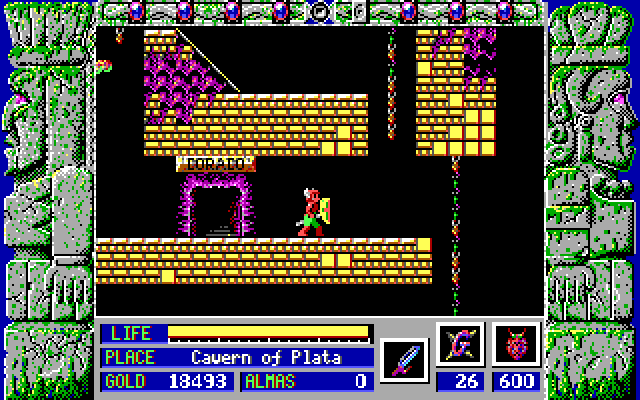 Zeliard IBM PC/Compatibles Screenshot: This door brings you to a town.