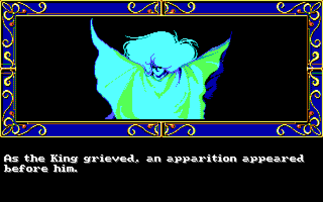 Zeliard IBM PC/Compatibles Screenshot: An apparition appears...