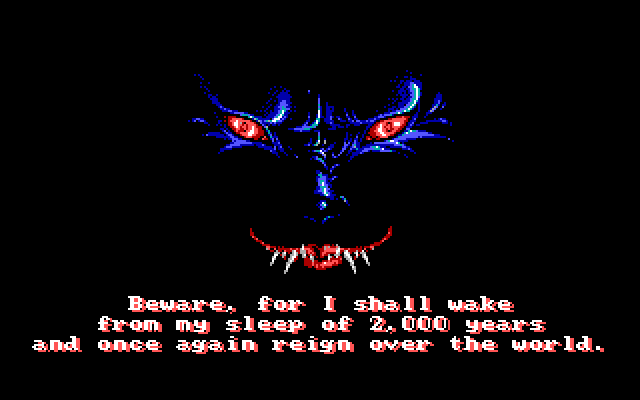 Zeliard IBM PC/Compatibles Screenshot: Your evil opponent...