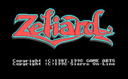Zeliard for IBM PC/Compatibles - Title screen 1.