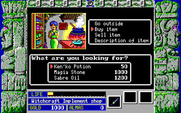Zeliard for IBM PC/Compatibles - Buying a potion.