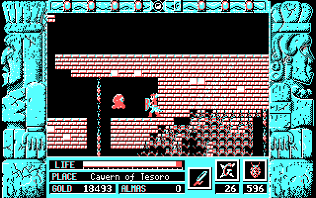Zeliard IBM PC/Compatibles Screenshot: Trapped in a corner!