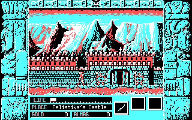 Zeliard IBM PC/Compatibles Screenshot: The game begins here...