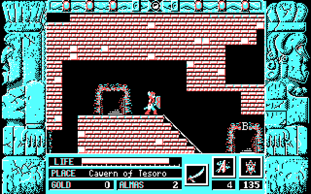 Zeliard IBM PC/Compatibles Screenshot: Some doors...