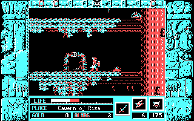 Zeliard IBM PC/Compatibles Screenshot: Looks like a dead end.