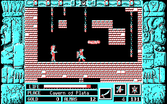 Zeliard IBM PC/Compatibles Screenshot: Under attack!