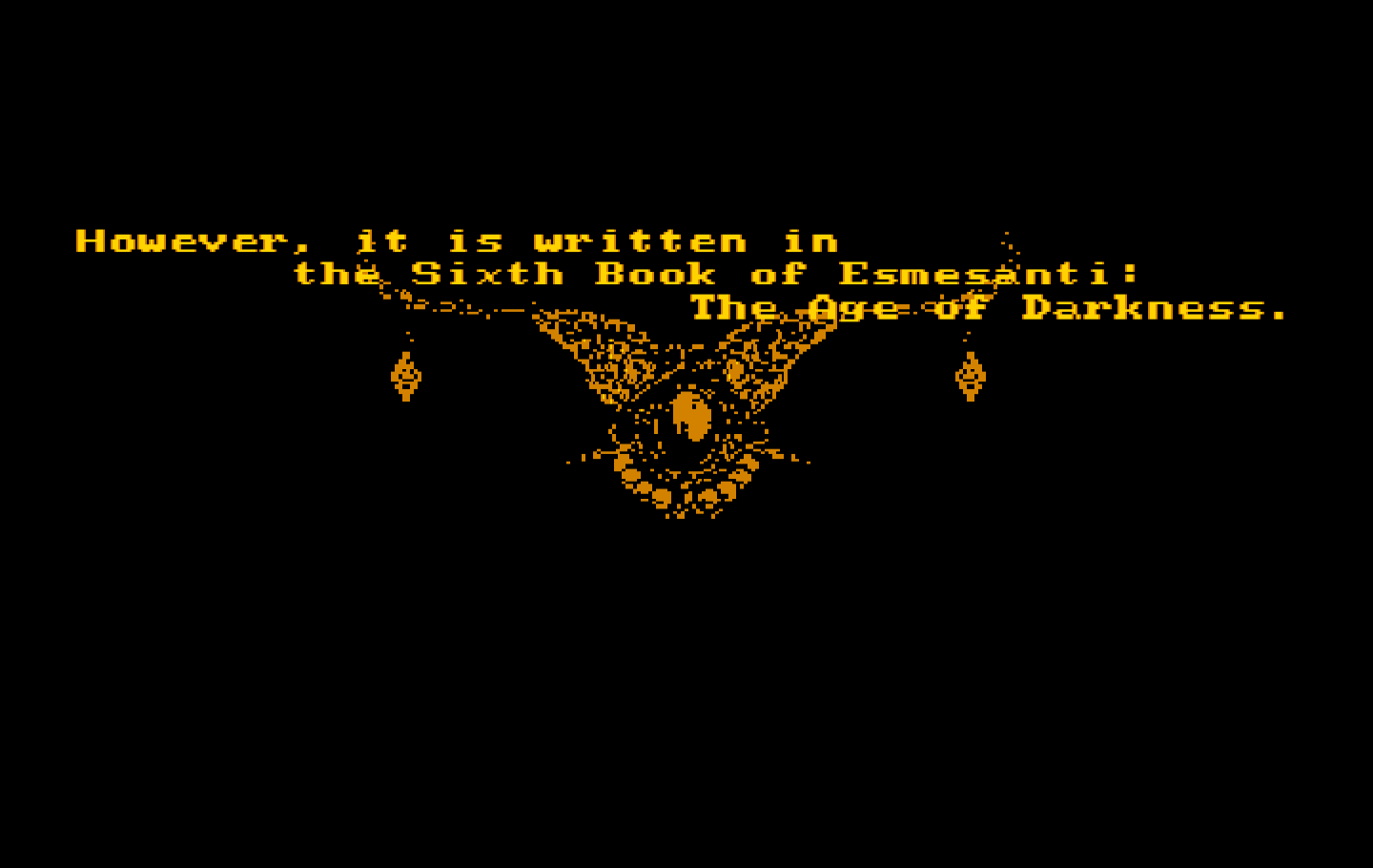 Zeliard IBM PC/Compatibles Screenshot: The story so far...