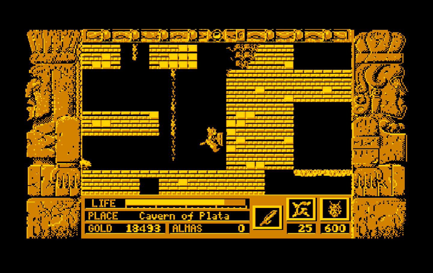 Zeliard IBM PC/Compatibles Screenshot: Another dead end!