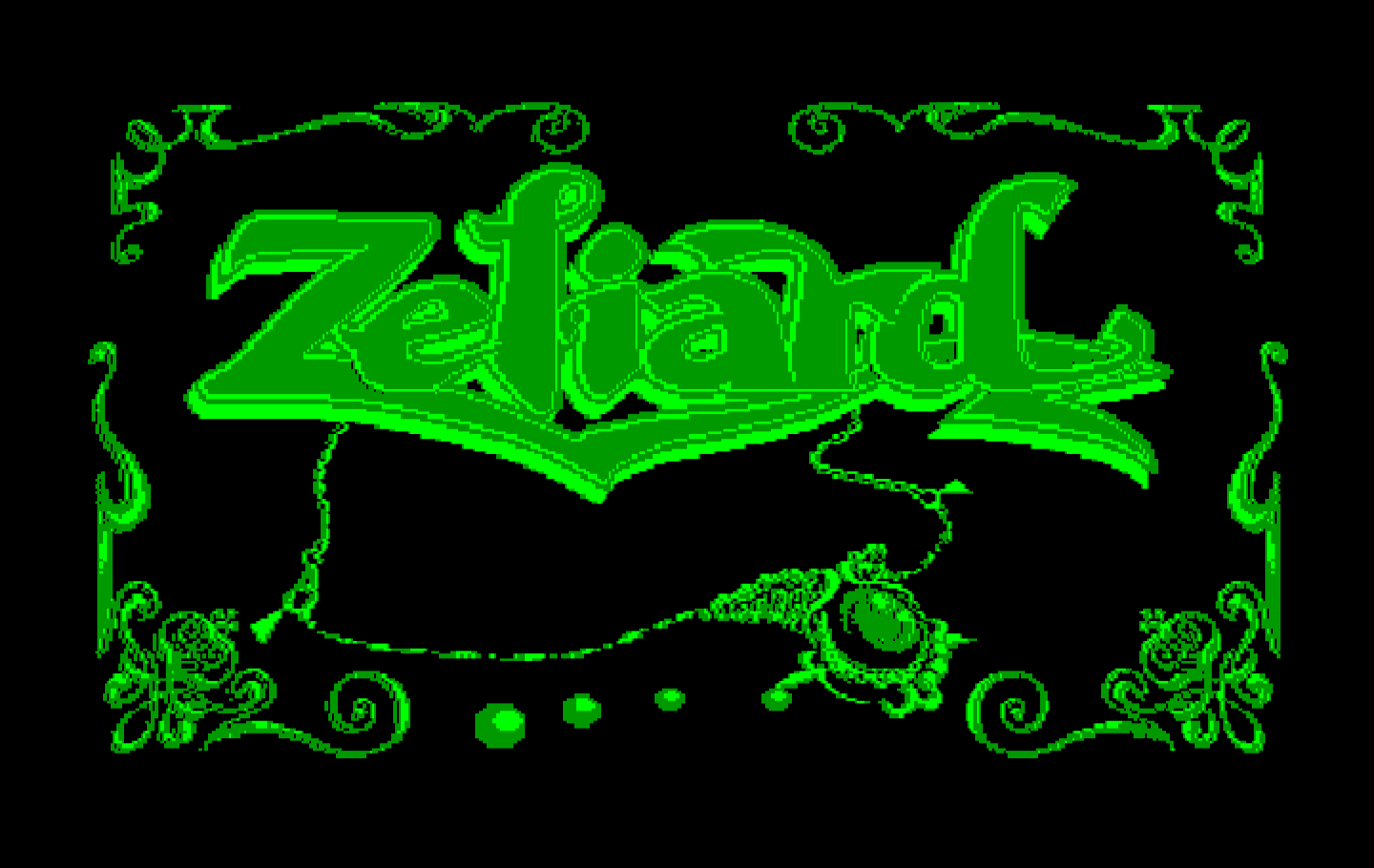 Zeliard IBM PC/Compatibles Screenshot: Title screen 2.