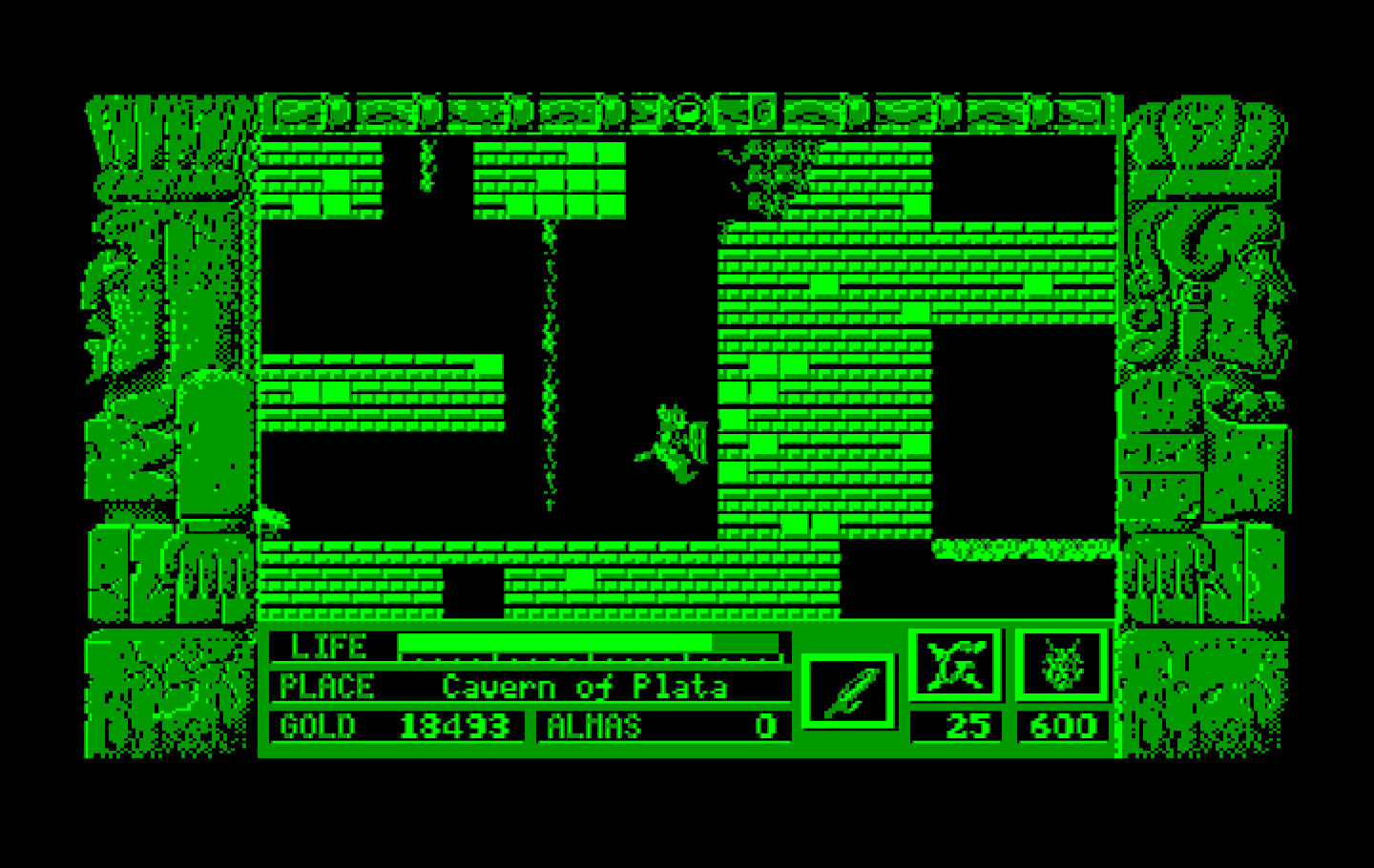 Zeliard IBM PC/Compatibles Screenshot: Another dead end!