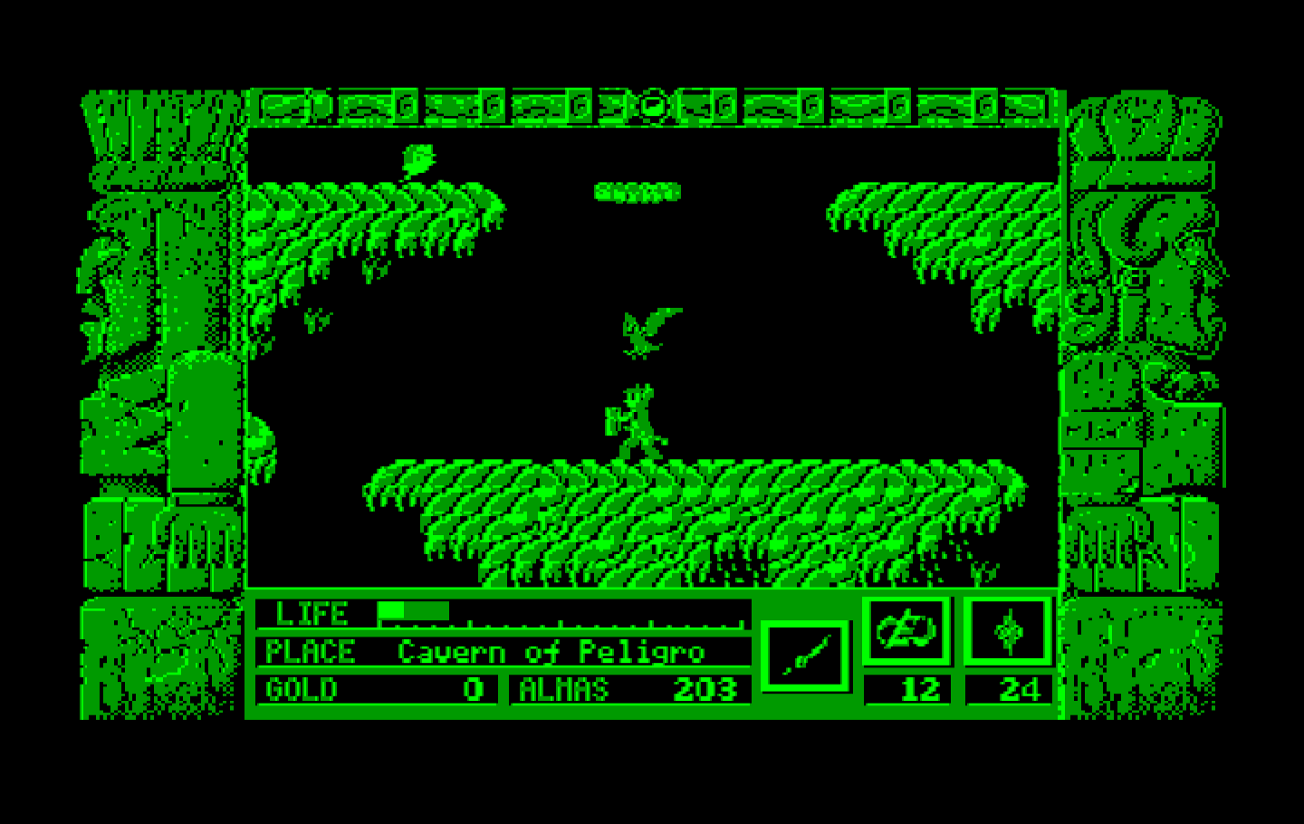 Zeliard IBM PC/Compatibles Screenshot: Under attack!