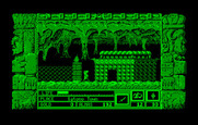 Zeliard for IBM PC/Compatibles - In an underground town.
