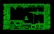 Zeliard for IBM PC/Compatibles - Riding a platform.