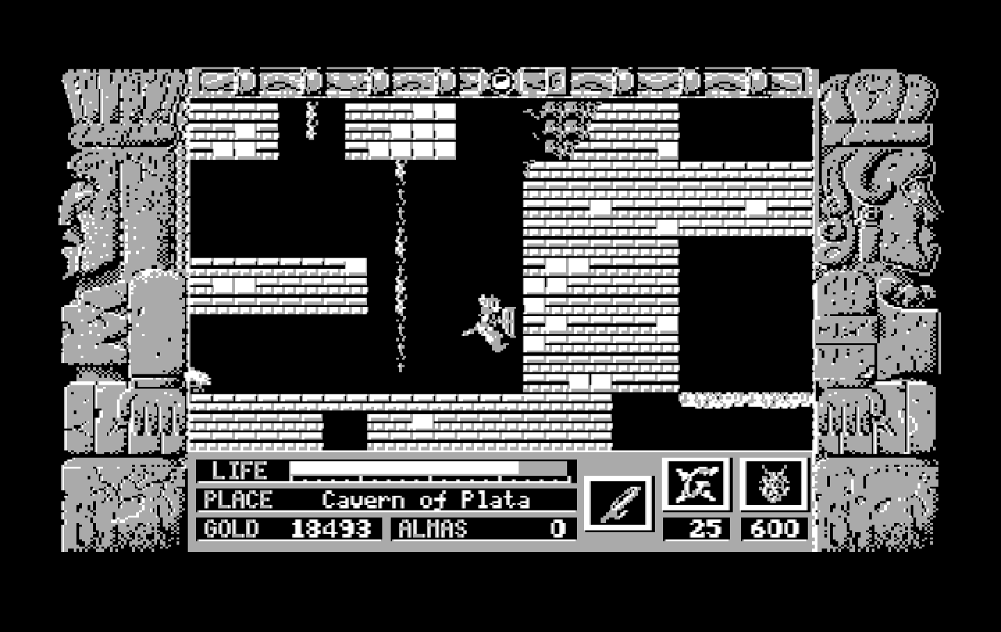 Zeliard IBM PC/Compatibles Screenshot: Another dead end!