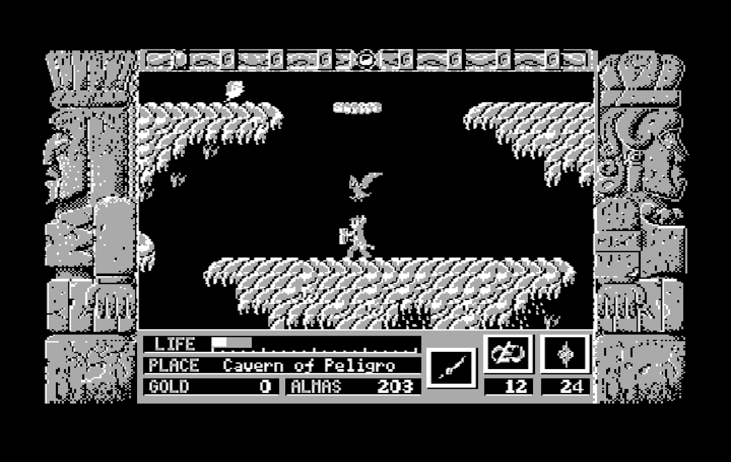 Zeliard IBM PC/Compatibles Screenshot: Under attack!