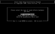 Zeliard for IBM PC/Compatibles - Sound effects hardware selection.