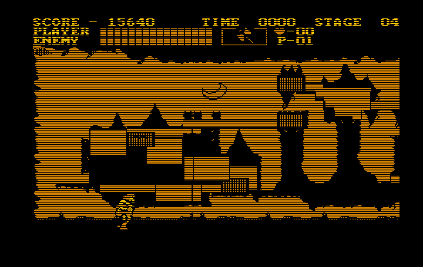 Castlevania IBM PC/Compatibles Screenshot: At the end of each level a map shows your progress.
