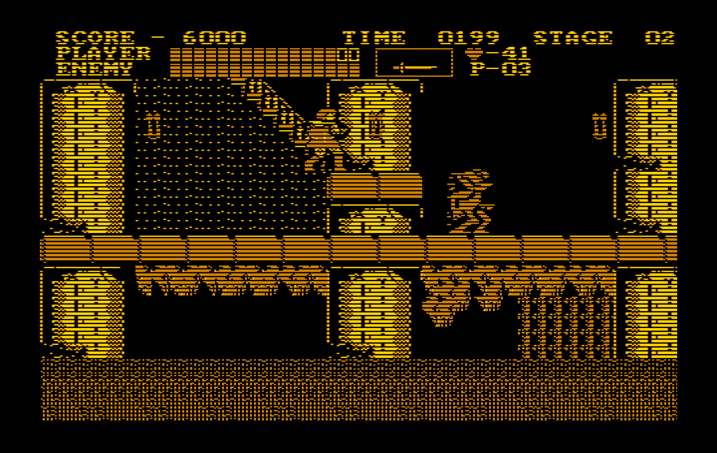 Castlevania IBM PC/Compatibles Screenshot: In this section creatures jump out of the water from below.