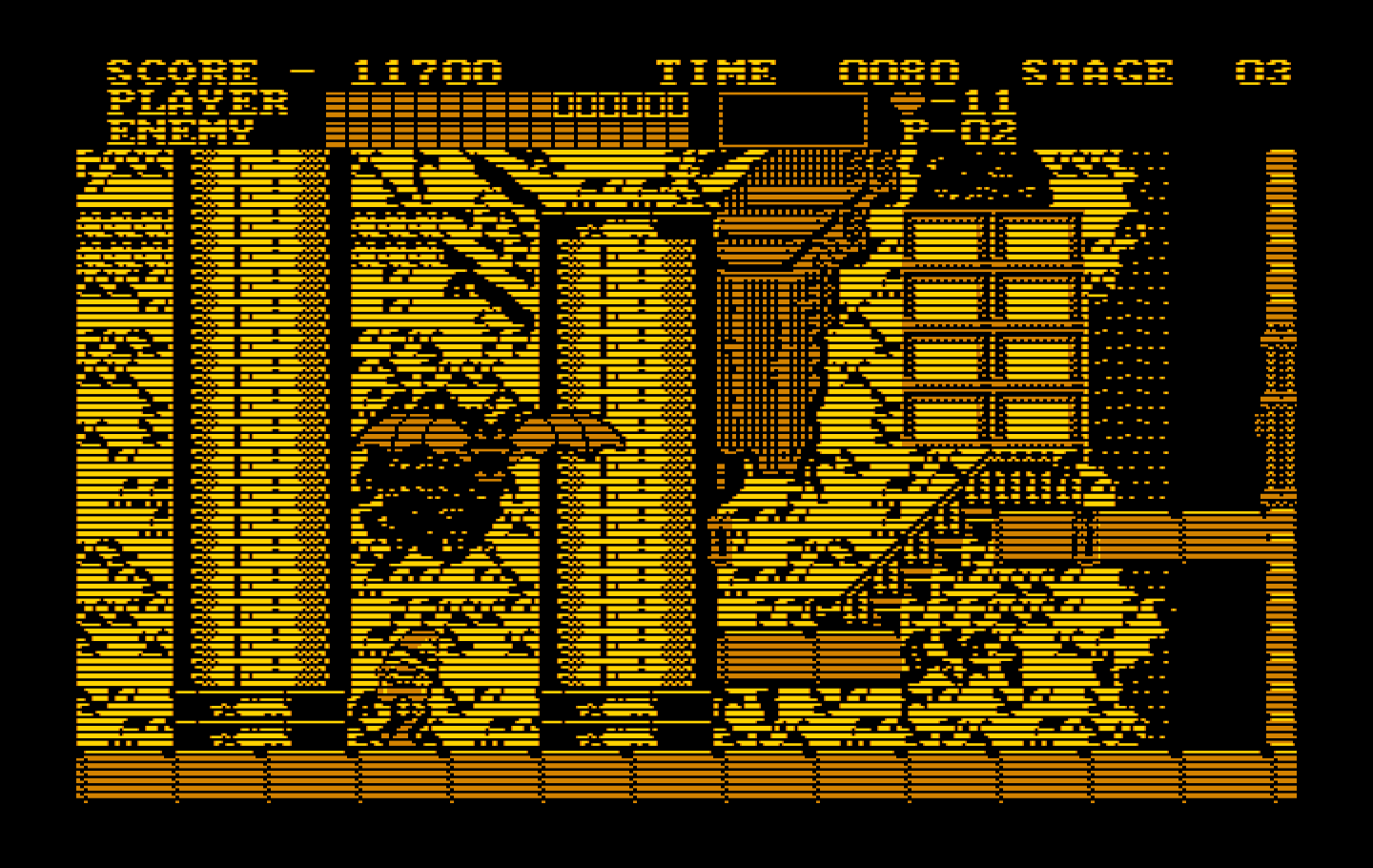 Castlevania IBM PC/Compatibles Screenshot: Giant bat attacks!