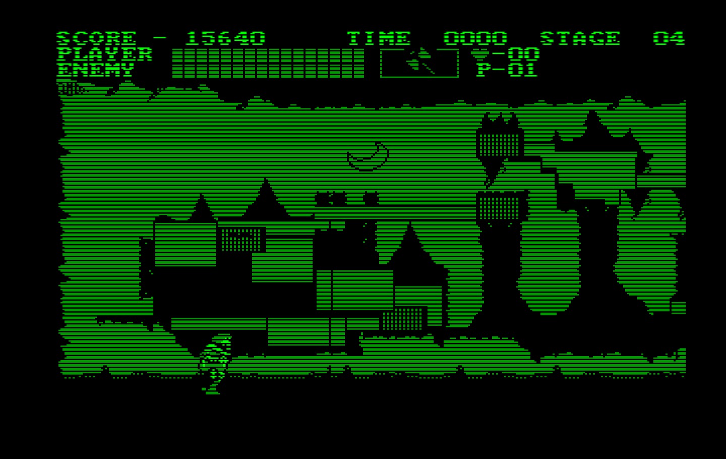 Castlevania IBM PC/Compatibles Screenshot: At the end of each level a map shows your progress.